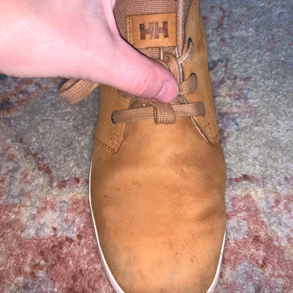 Helly Hansen Brown Leather GERTON Waterproof High Top Boots Shearling Lining 7